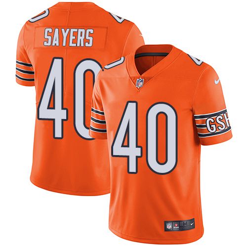 Men Chicago Bears #40 Gale Sayers Nike Orange Limited Player NFL Jersey